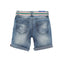OM Orange Ribbed Patch Blue Shorts without Belt 1695