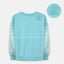 TRN Net Sleeves Flower Style Light Blue Sweatshirt 3021