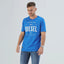 DSL Premium White Flock Design Mid Blue Tshirt 1776