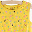 51015 Birds Printed Yellow Frock 3554