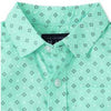 PLC Box Pattern Turquoise Half Sleeves Casual Shirt 7053