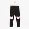 LDX Black Legging with Meow Knee Patch 1790