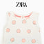 ZR Pink Dots Sleeveless White Top 1887