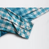 Two Tone Slim Fit Check Cerulean Blue Casual Shirt 8867