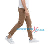 Cel Men's Camel Slim Fit Chino Pents