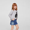 MNG Leopard Grey Sweatshirt for Girls