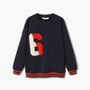 Navy blue Six Embroided Sweatshirt