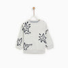 ZR Grey Star Printed Sweatshirt