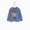 ZR Baby Printed Blue Lets go the Gym Full Sleeves TShirt