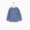 ZR Baby Printed Blue Lets go the Gym Full Sleeves TShirt