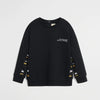 B.X New York Awaiting Print Sleeves Black Sweatshirt 3438