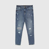 ZR Man Ripped Skinny Blue Jeans