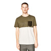 ZR Man Jacquard Texture Khaki T Shirt