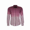 Two Tone Slim Fit Burgundy Casual Shirt 8886