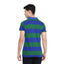 GAP Rugby Green And Blue Stripe Pique Polo Shirt (Label Removed)