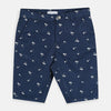 CRK Palm Trees Print Navy Blue Cotton Shorts 3995
