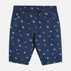 CRK Palm Trees Print Navy Blue Cotton Shorts 3995