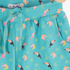 51015 Multi Birds Teal Girls Shorts 3707