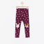 LDX Bunny&Deer Patch Polka Dots Maroon Legging 2188