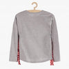 LS Active Shoulder & Side Tape Grey Top 3492