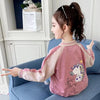 BKT Sweet Unicorn Print Mock Neck Light Weight Pink Zipper 7669
