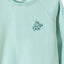 L&S Do All Things With Love Laced Sleeves Aqua Sweatshirt 883
