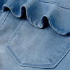 OM Light Blue Front Flower Pocket Denim 1205