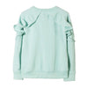 LS Embroidered Butterfly Sea Green Sweatshirt 2754