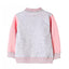 51015 Pink Sleeves Glitter Heart Logo Grey Zipper 2785