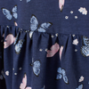 HM Pink & Blue Butterflies Navy Blue Sleeveless Frock 3774