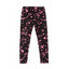 LS Black With Pink Splash The Rise Print Side Tape Legging 4291