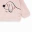 ZR Light Pink Let's Be Friend Dog Face Sweatshirt 796