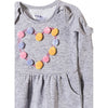 5.10.15 Buds Heart Grey Dress 813