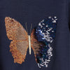 HM Reversible Sequence Butterfly Navy Blue Top 3784