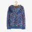 51015 Colorful Apple Print Blue Zipper Hoodie 2780