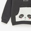 ZR Lovely Bear Panda Kangroo Pocket Dark Grey Sweatshirt 2557