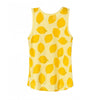 LS Happy Day Lemons Print Yellow Sleeveless Top 3519