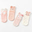 Caramella White Kitty Pink & Beige 4 Socks Box 3240