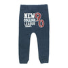 B Clb Back Print New College Denim Blue Trouser 2555