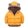 Elephant Bob Warm Full Sherpa Mustard Double Side Hooded Puffer Jacket 7640
