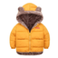Elephant Bob Warm Full Sherpa Mustard Double Side Hooded Puffer Jacket 7640