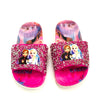Frozen Shocking Pink Glitter Stones Top Slippers 2210