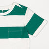 OK Slub Green & White Stripe Pocket Tshirt 4216