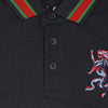 GRD Lion Logo Contrast Collar Dark Blue Polo 3829