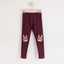 LDX Bunny Knee Patch Burgundy Legging 2814