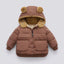 Best C Sherpa Bear Hooded Tea Brown Puffer Jacket 7642
