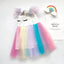 Anc Lal Eye Lashes Rainbow Sleeveless Frock 2609
