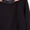 L&S Shimmering Black Rough Edges Hoodie 889