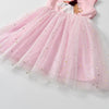 VKT Sequin Applic Unicorn Pink Frock 7491