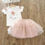 White Rabbit Print With Pink Skirt 1752